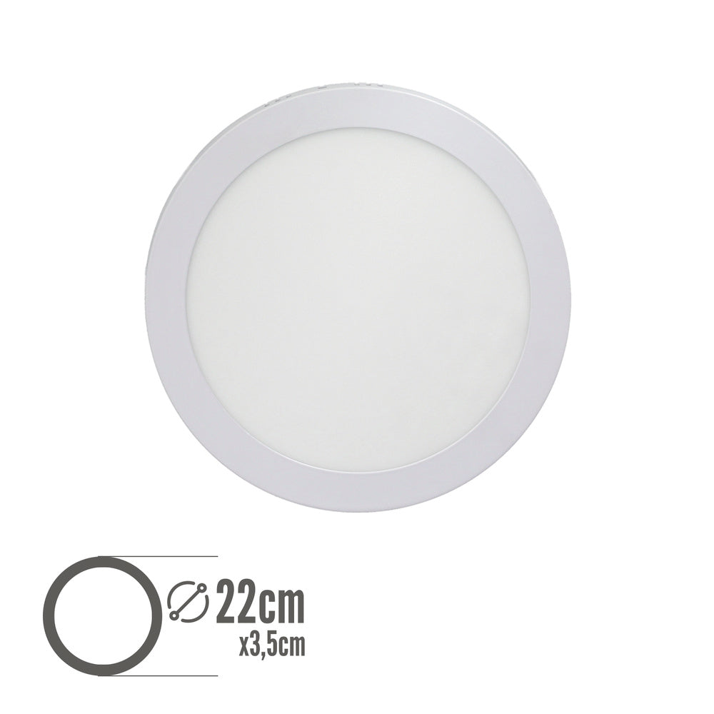 Surface-mounted LED downlight 20 watt 1800 lumens 3000k