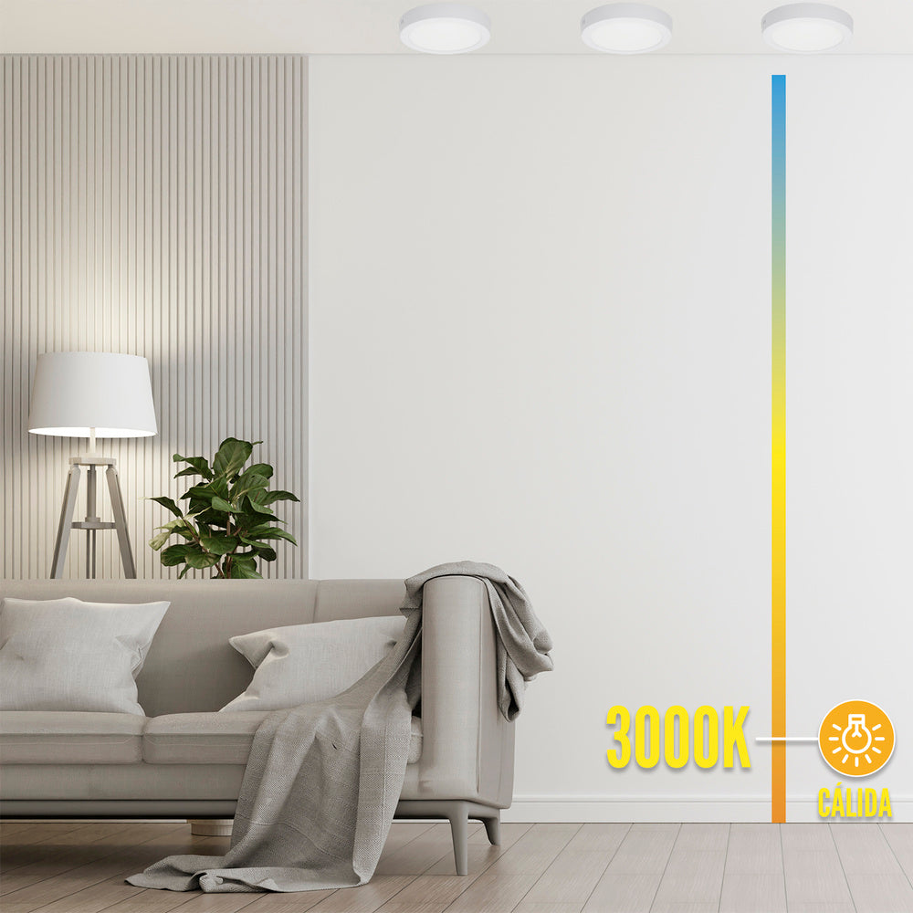 Surface-mounted LED downlight 20 watt 1800 lumens 3000k