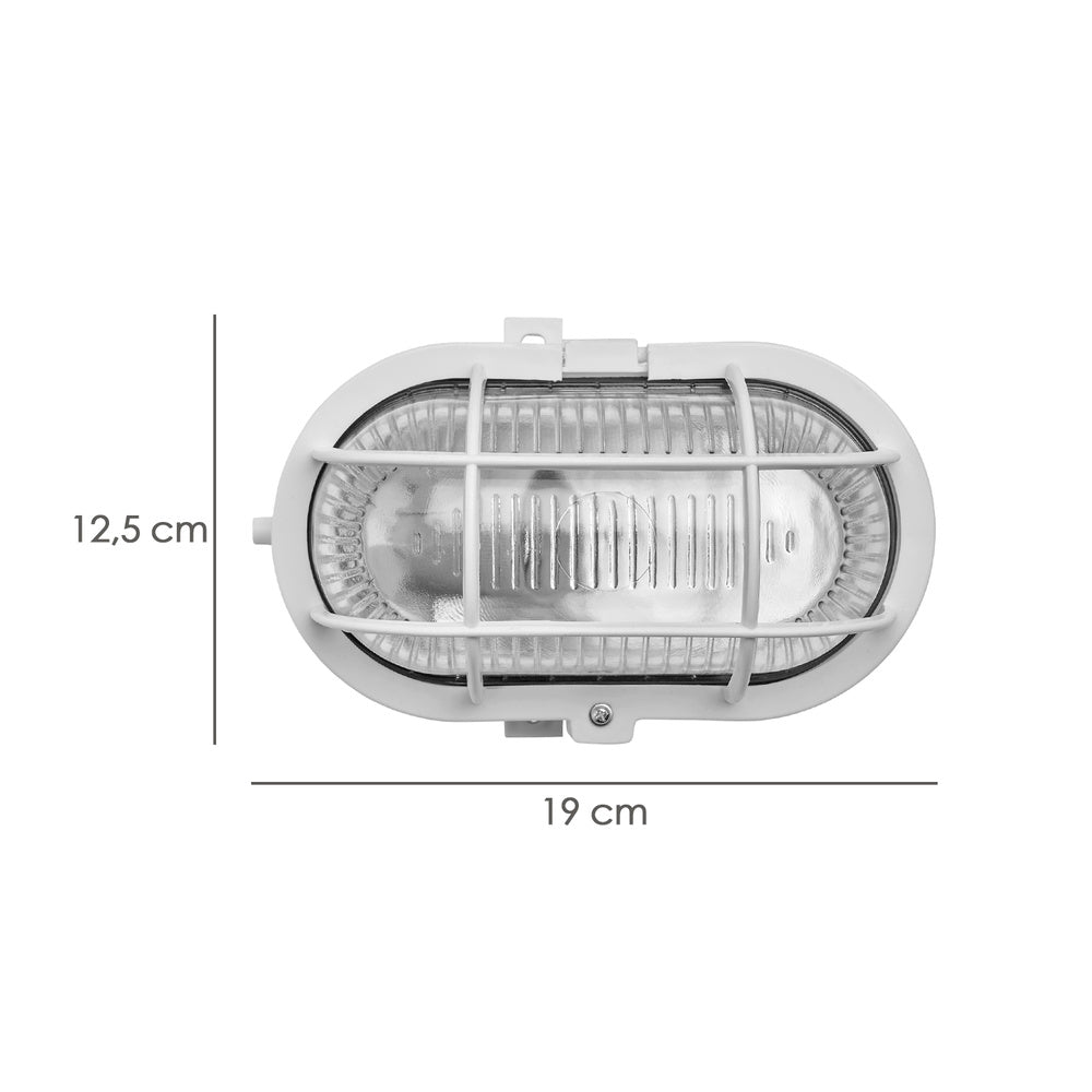 White ceiling light e27 ip44