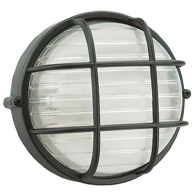 Plafón industrial IP54  redondo negro