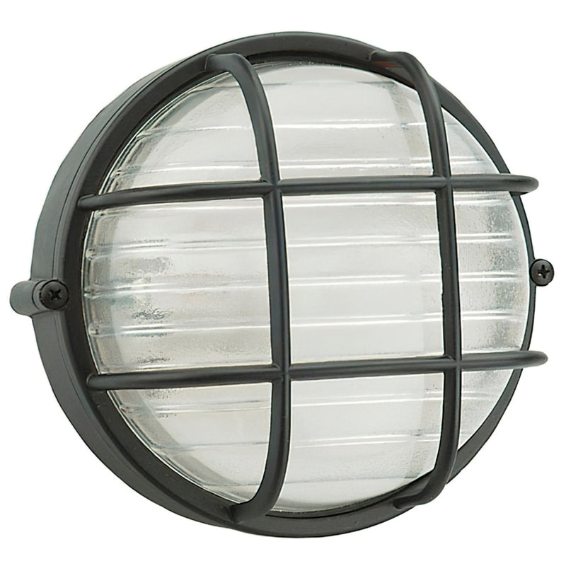 Plafón industrial IP54  redondo negro