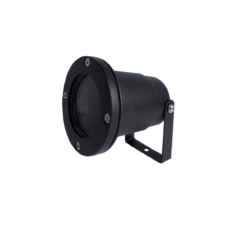 Foco halógeno papillon IP54  jardín con soporte negro