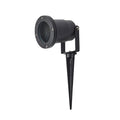 IP54 black halogen garden and outdoor spotlight with spike