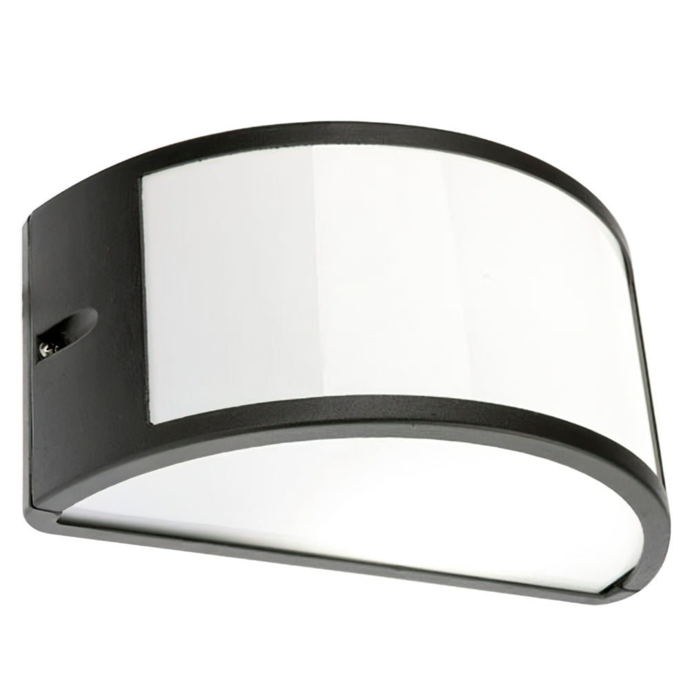 Plafón aplique ip 1/2 luna abierto negro