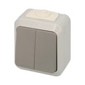 Interruptor duplo/alternador Oryx com capa cinzenta