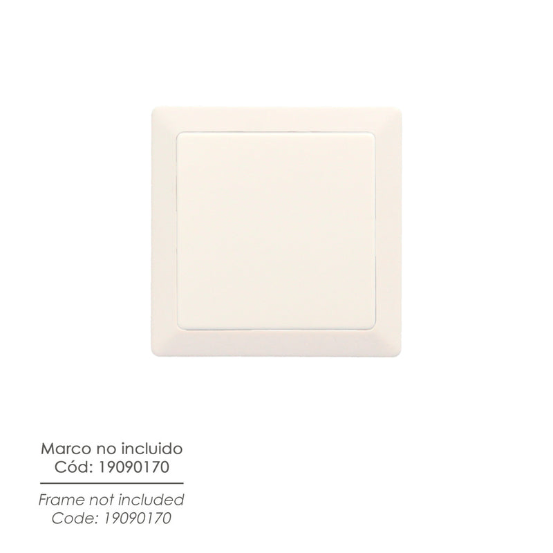 Interruptor conmutador cruzado (mecanismo) interruptor pared, bastidor metálico, interruptor luz, pulsador. color blanco