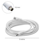 Prolongación TV - video. 5 metros toma 9,5 mm con adaptador macho hembra