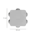 Surface waterproof box with clip 80x80x40 mm
