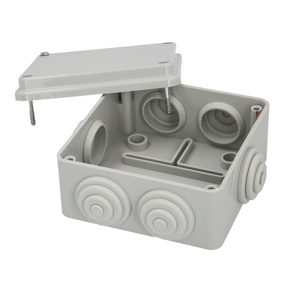 Surface waterproof box with screws 100 x 100 x 50 mm
