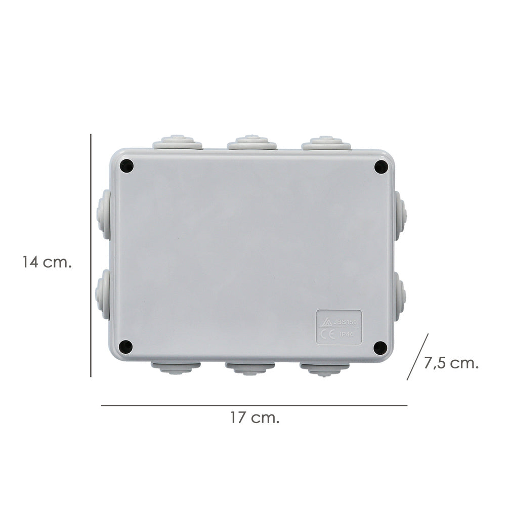 Caja estanca superficie con tornillos 150 x 110 x 70 mm.