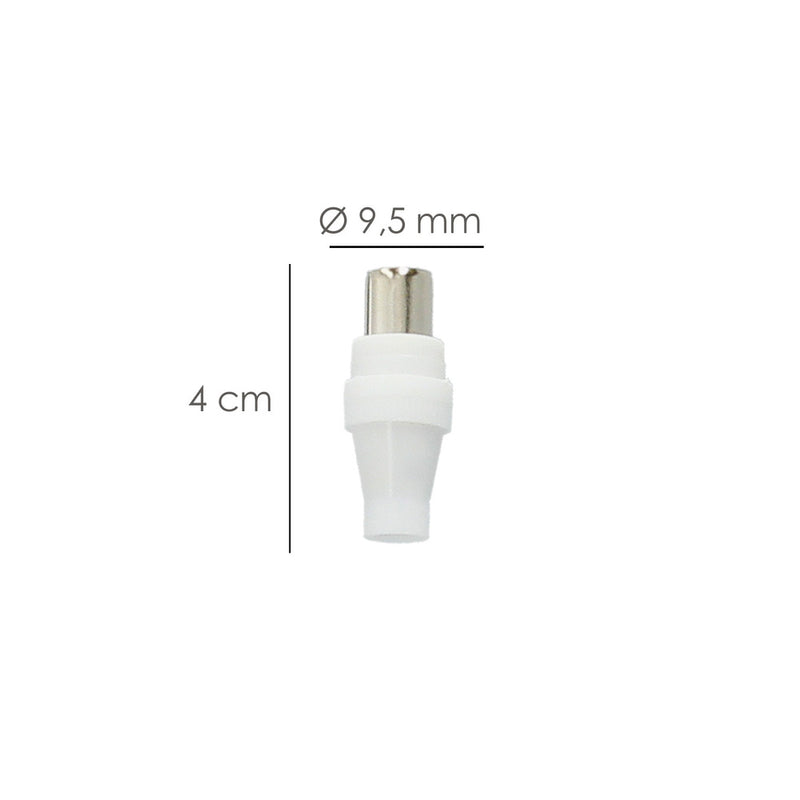 Conector TV macho recto 9,5 mm
