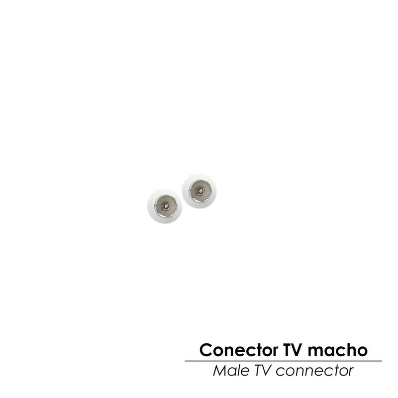 Conector TV macho recto 9,5 mm
