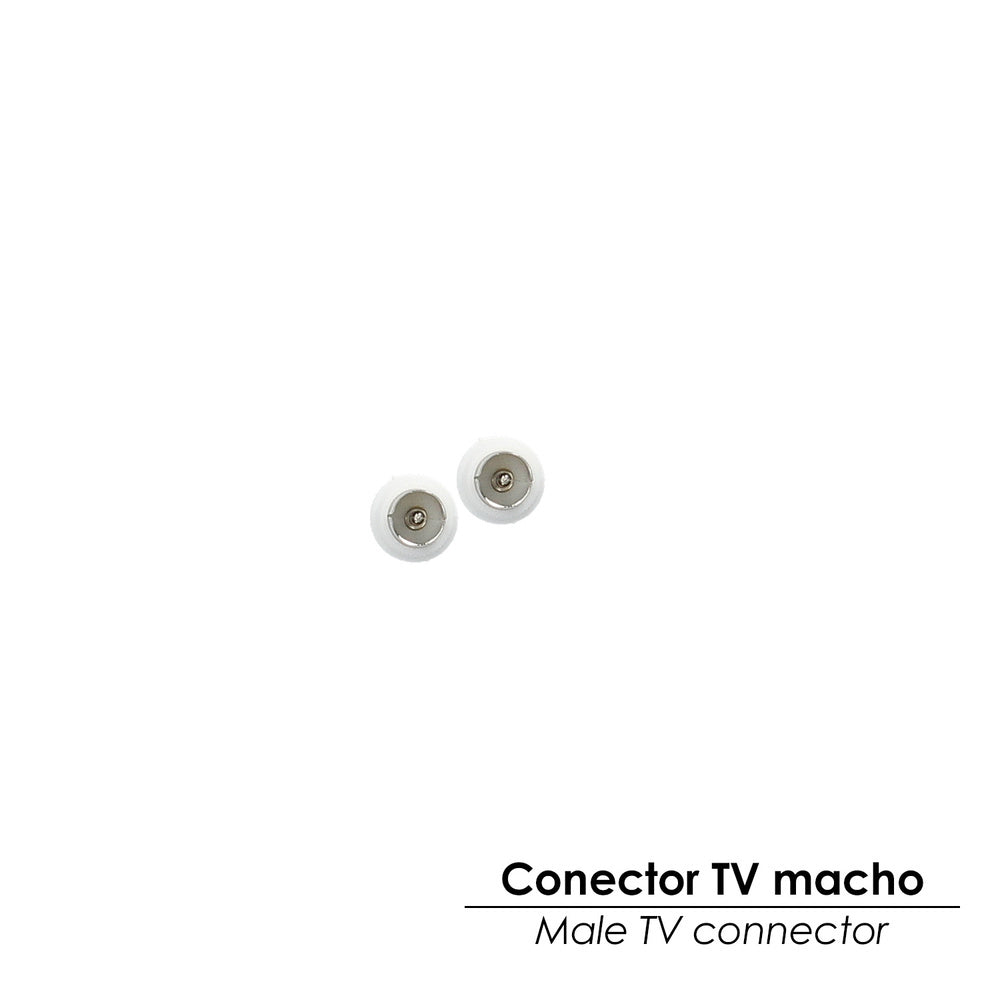 Conector de TV macho reto de 9,5 mm