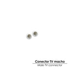 Conector de TV macho reto de 9,5 mm