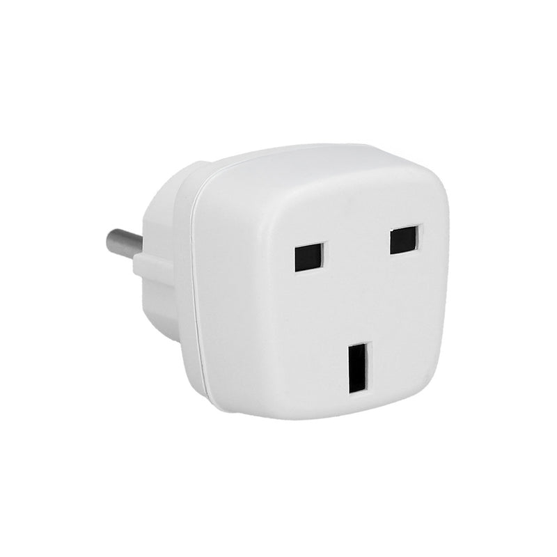 Adaptador viaje toma inglesa a schuko