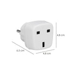 Adaptador viaje toma inglesa a schuko