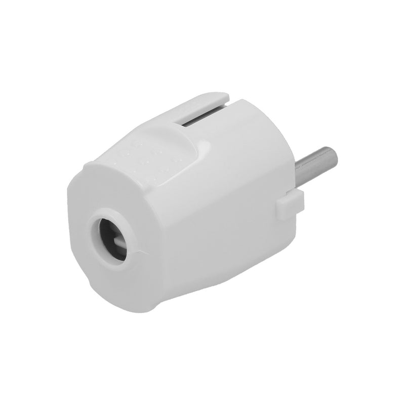 Clavija schuko 2 polos con toma tierra 16 amperios blanco