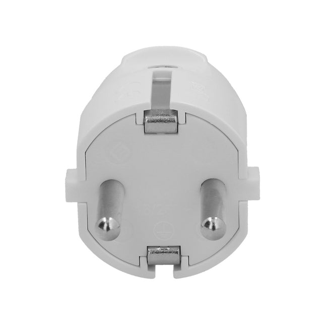 Clavija schuko 2 polos con toma tierra 16 amperios blanco