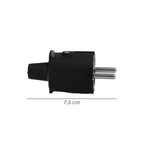 Ficha de ligação à terra de borracha preta de 4,8 mm (industrial)