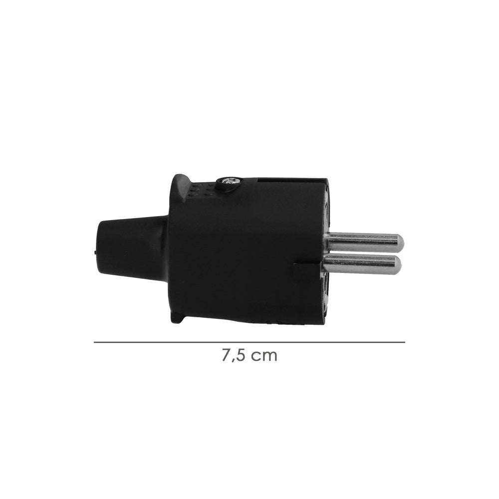 Grounding plug rubber 4.8mm black (industrial)