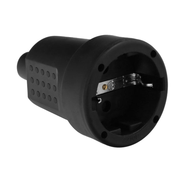 Base aerea toma tierra goma 4/4,8 mm. negro (industrial)