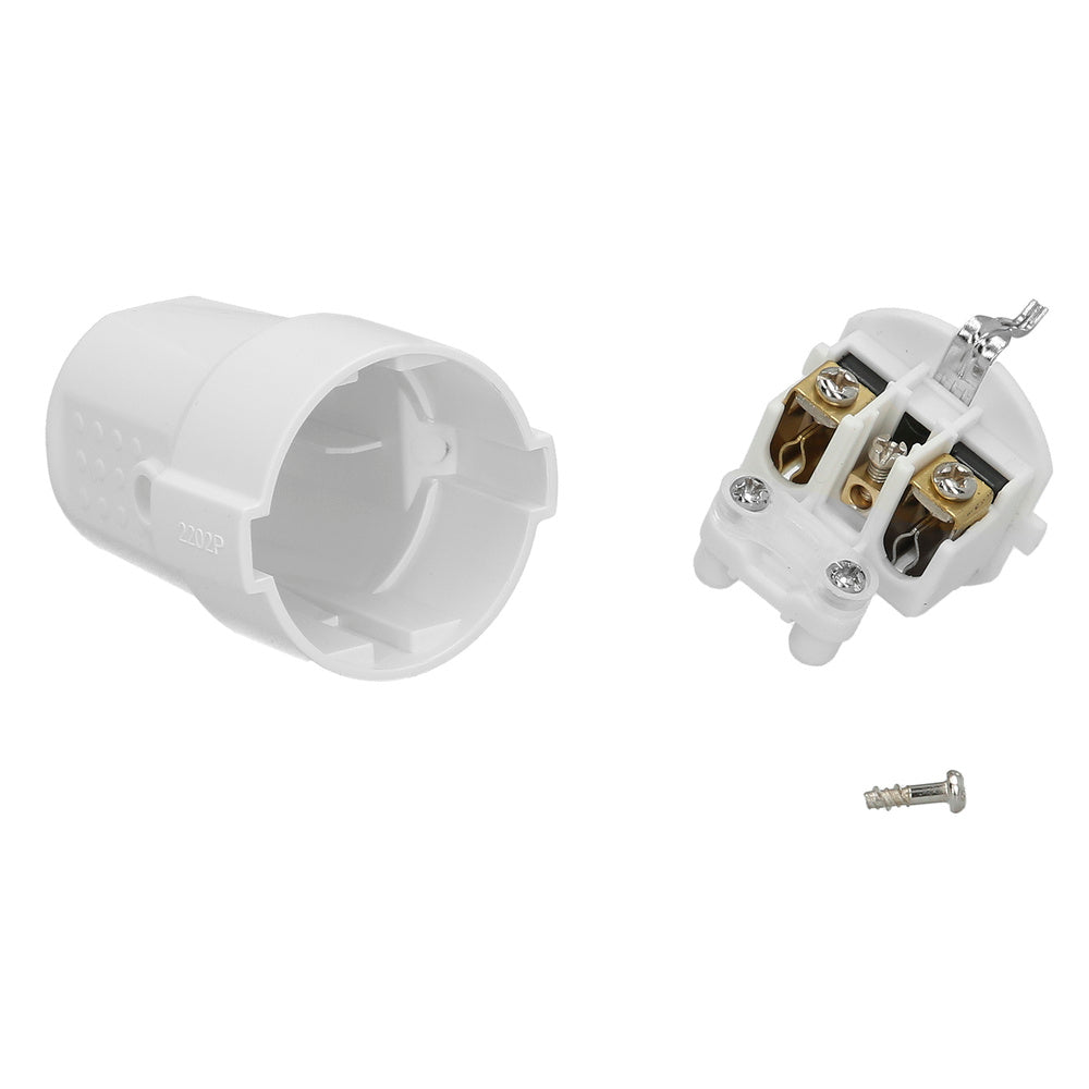 Schuko 2-pole socket with ground. 16 amps white