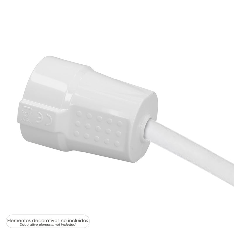 Base schuko 2 polos con toma tierra. 16 amperios color blanco