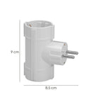 Adaptador doble schuko 16 a 250 v.