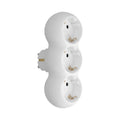 Adaptador triple schuko recto 16a. 250v.
