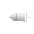 Casquilho 4 amperes rosca E-27 obra branco.