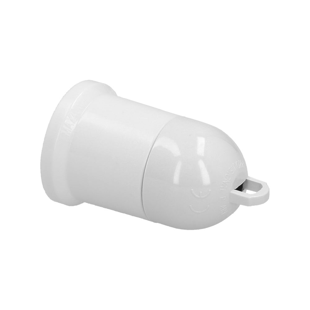 Casquilho 4 amperes rosca E-27 obra branco.