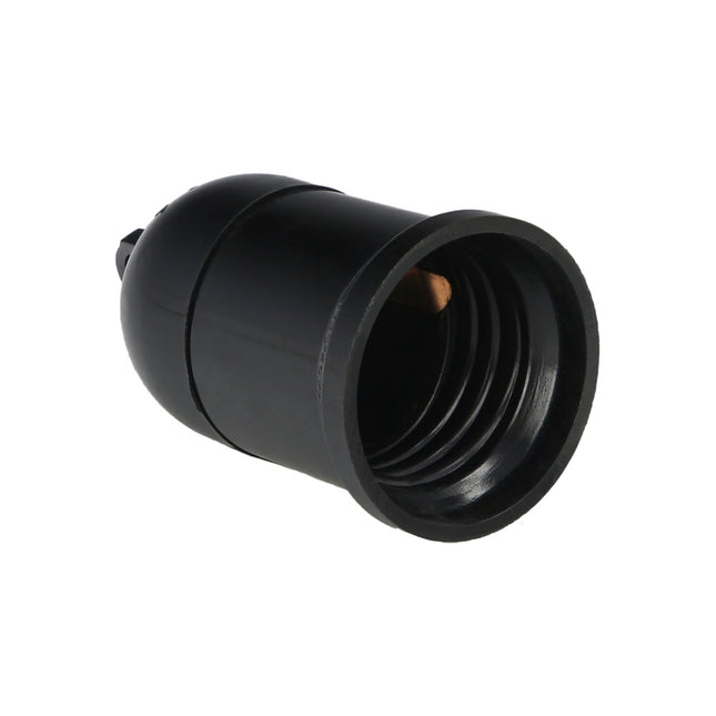 Portalamparas 4 amperios rosca e-27 obra negro