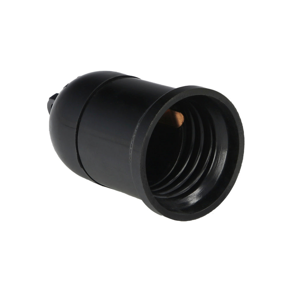 Portalamparas 4 Amperios Rosca E-27 Obra Negro.