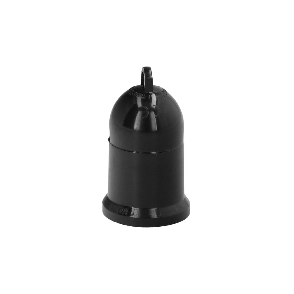 Casquilho 4 amperes rosca e-27 obra preto.