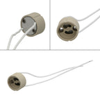 Casquilho GU10 em cerâmica para lâmpadas halogéneo / LED