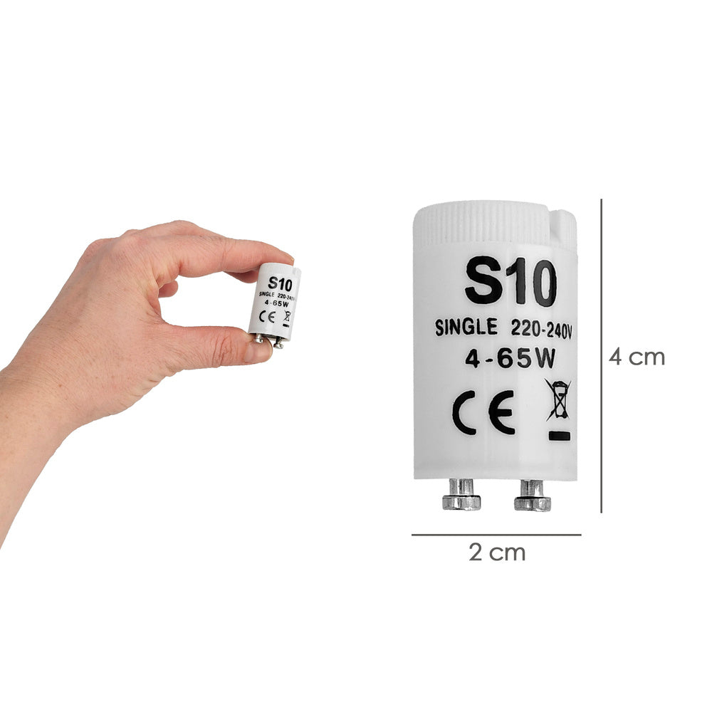 Arrancador 4 - 65 watt. Arrancador fluorescente, arrancador para tubo fluorescente, arrancador de arranque rápido.