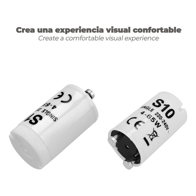 Cebador 4 - 65 watt. cebador fluorescente, arrancador tubo fluorescente, cebador encendido rápido