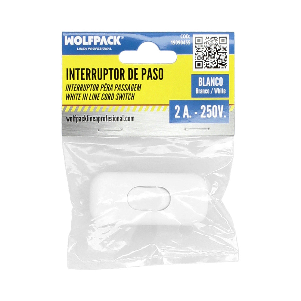 Interruptor 2a de paso blanco.