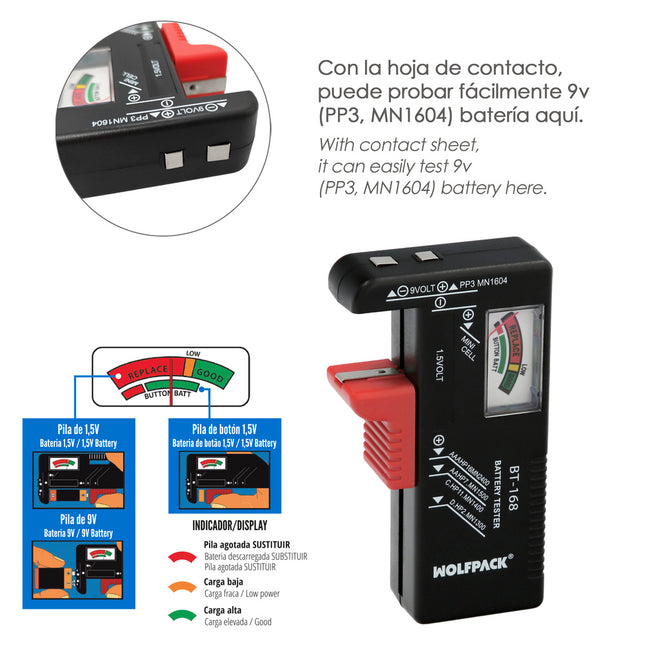Comprobador de carga de pilas