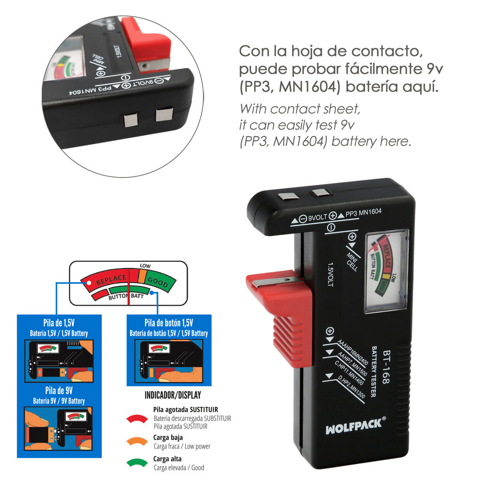 Testador de carga de bateria
