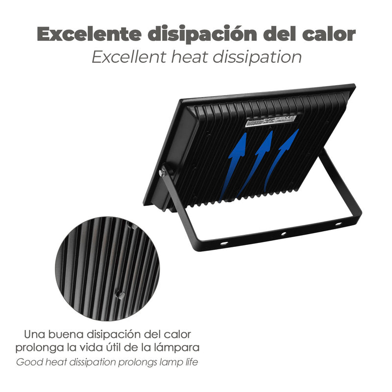 Foco LED plano 100 watt / 4000 k / IP65 / 8000 lumenes