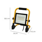 Flat LED spotlight, 50 watt. White light 4000º k ip 65 4000 lumens with carrying handle, LED projector with handle, LED work light