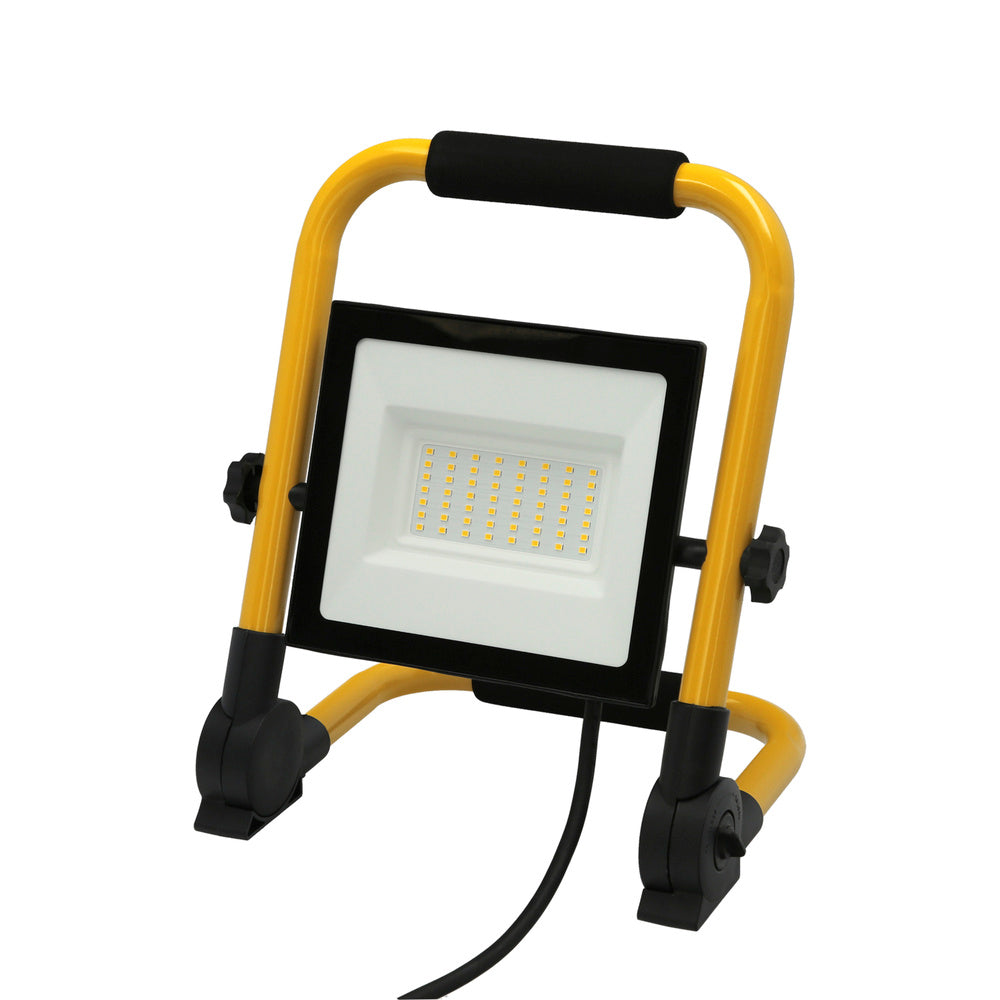 Foco led plano 50 watt. Luz blanca 4000º k ip 65 4000 lúmenes con asa de transporte, proyector led con asa, foco led trabajo