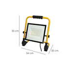 Foco LED plano 100 watt / 4000 k / ip 65 / 8000 lúmens. Com alça de transporte.