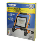 Foco LED plano 100 watt / 4000 k / ip 65 / 8000 lúmens. Com alça de transporte.