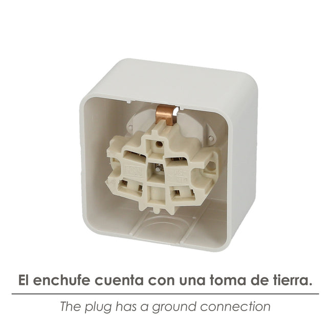 Base superficie con toma tierra