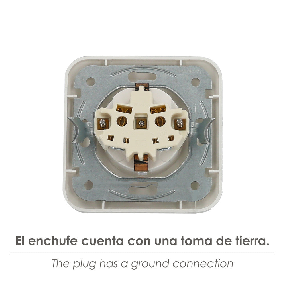 Base empotrar blanco