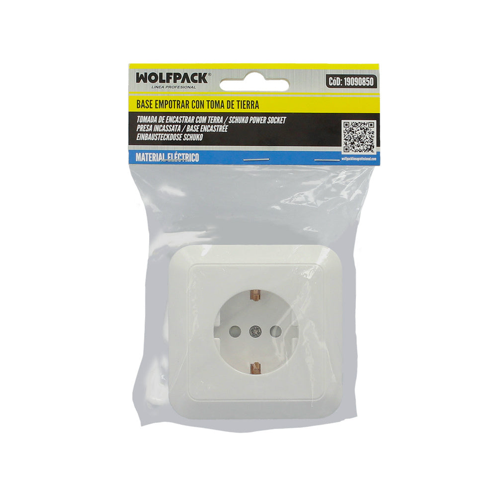 Base empotrar blanco