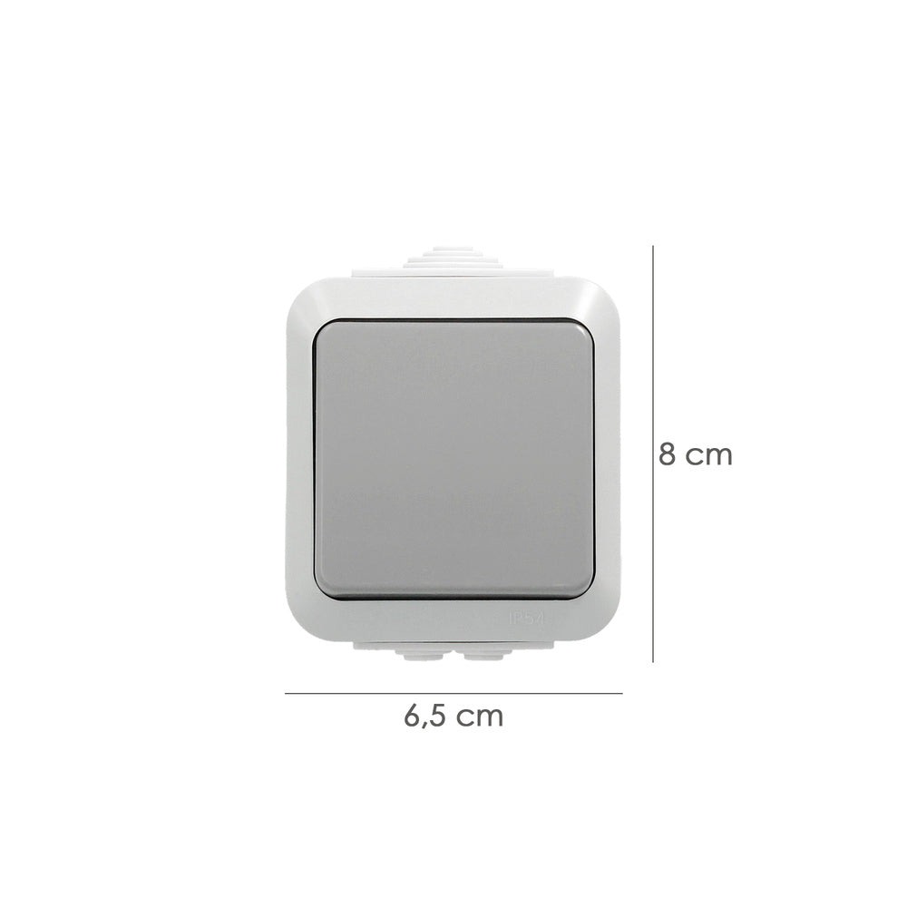 Interruptor conmutador con tapa simple