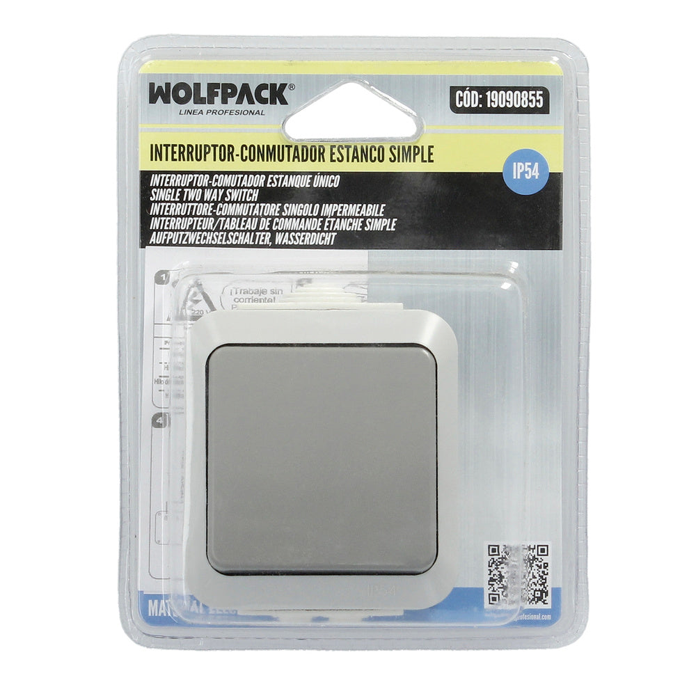 Interruptor conmutador con tapa simple
